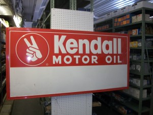 Kendall motor oil tin sign